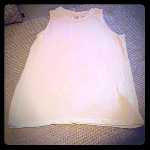 White high collar tank